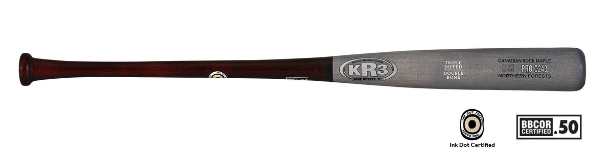 Mazza Da Baseball KR3 Rock Hard Canadian Maple MWi13: 34 Pollici, 31 Oz, Legno Acero Naturale