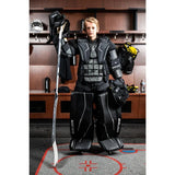 Bauer GSX hockey chest protector in black and gray with blue interior lining, shown against a plain white background.