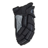 A single black CCM hockey glove with gray and black protective padding, shown against a plain white background.