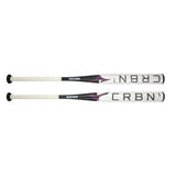 Two CRBN baseball bats on a white background