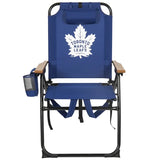 Blue and White Toronto Maple Leafs chair on white background