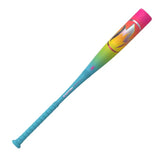 Colorful baseball bat with a gradient design on a white background