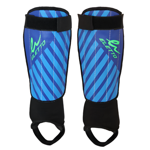 FEATURES


• Ultra durable soft shell
• Backside: sof EVA polyester fabric
• Adjustable wraparound velcro strap
• EVA ankle/achilles protection


BENEFITS


• Great protection, lightweight
• Comfortable, good ventilation
• Keeps guard secure and comfortable
• Light, comfortable protection