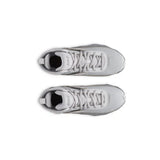 Gray sneakers shown from two angles on a white background