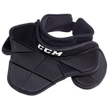 CCM neck guard black on white background