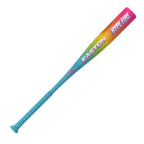 Colorful Easton baseball bat with 'Hype Fire' branding on a white background