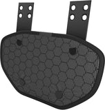 Black textured mat with metal brackets on a white background