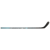 Bauer Fuse black and teal hockey stick on a white background