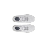 White sneakers with gray accents on a white background