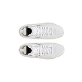 White sneakers on a white background