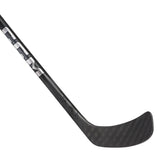 Hockey stick with black and gray design on a white background