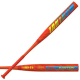 Red baseball bat with 'Tantrum' and 'Easton' branding on a white background