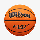 Orange basketball with Wilson branding on a white background