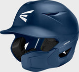 Blue baseball helmet with Easton logo on a light gray background