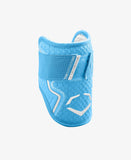 Blue protective pad with brand logo on a white background