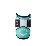 Teal and white sports guard on a white background