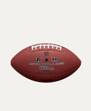 Brown football with NFL and Wilson branding on a light gray background