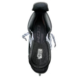CCM skate black, white grey top view  on white background