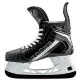 CCM skate black, white grey with black blade on white background