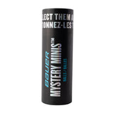 Black tube with Bauer Mystery Minis written, on a white background 
