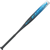 Blue and black Easton baseball bat on a white background