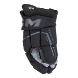 A single CCM hockey glove in black with gray accents, featuring the CCM 'M' logo on the wrist strap and 'CONTROL' text on the backhand, shown against a plain white background.