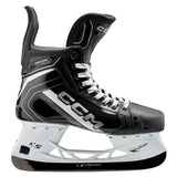 CCM skate black, white grey with black blade on white background