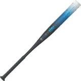 A dual-bend baseball bat shown diagonally on a plain white background. The barrel features a blue-to-white gradient with 'noua 8 PRO' and 'Batteries' printed in light blue, while the handle is dark gray with a textured grip.