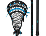 Black and blue lacrosse head with Warrior branding on a white background