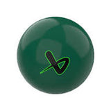 green colored mini stick ball on a white background