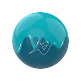 blue and sky blue colored mini stick ball on a white background