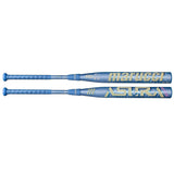 Two blue Marucci Astura baseball bats shown horizontally against a plain white background.