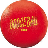 Red dodgeball with 'Dodgeball PSDB' text on a white background