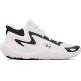 White and black athletic shoe on a white background