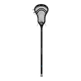 Black lacrosse stick on a white background