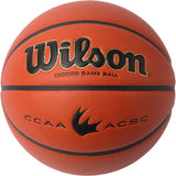Orange basketball with Wilson logo and text on a white background