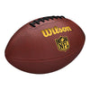 Brown football with Wilson and NFL logos on a white background