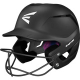 Black baseball helmet with face guard and Easton logo on a white background