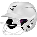 White baseball helmet with face guard and Easton logo on a white background