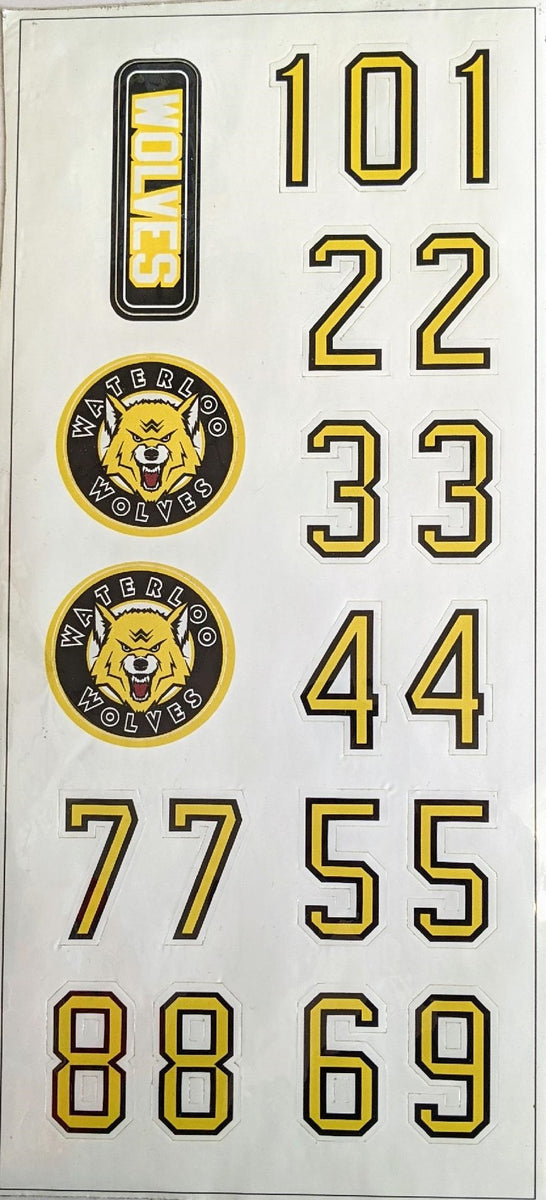 Waterloo Wolves Helmet Sticker Set - Sportco β Sportco Source For Sports