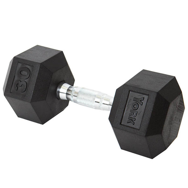 York 30 lb Rubber Hex Dumbbell Pairs Sportco Sportco Source